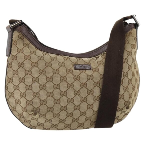GUCCI Handbags - Authentic GUCCI GG Canvas Shoulder Bag Beige Gold 181092